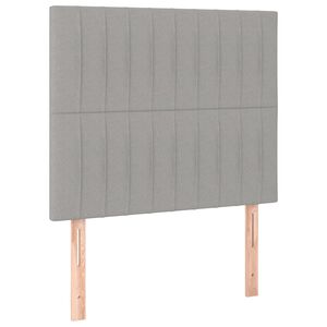 vidaXL T&ecirc;te de lit Gris clair 80x5x118/128 cm Tissu