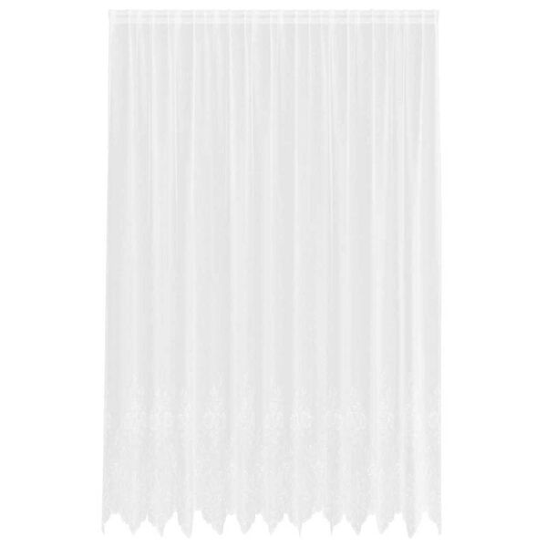 vidaXL Rideau en Dentelle Floral Blanc 280 x 300 cm Polyester