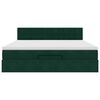VidaXL Cadre de lit ottoman avec matelas vert fonc&eacute; 160x200 cm velours