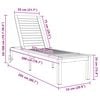 vidaXL Transat 1-personne Marron 207 x 58 x 35cm Bois d'acacia massif