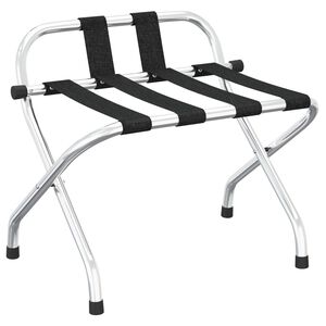 vidaXL Porte-bagages avec dossier Argent 56 x 39 x 52 cm