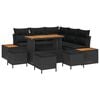 vidaXL Ensemble de canap&eacute; de jardin 9 pc 8-Nombre de places Noir