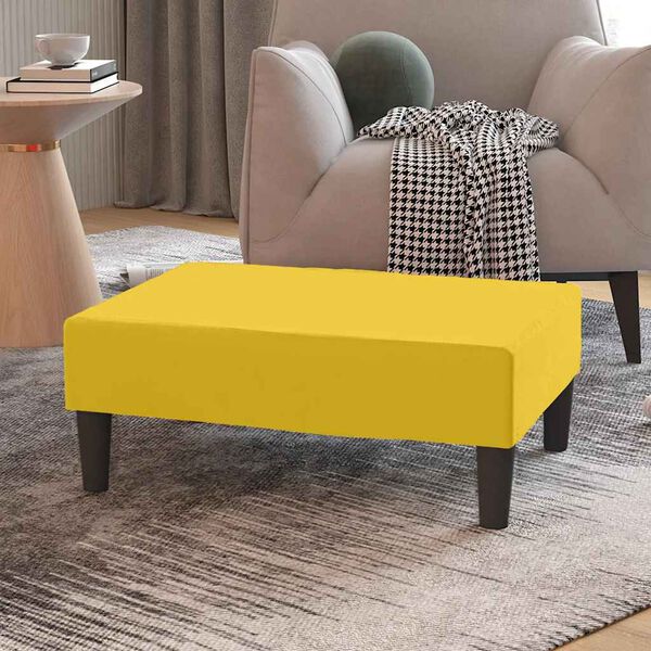 vidaXL Repose-pied Jaune 78x56x32 cm Velours