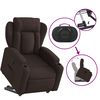 vidaXL Fauteuil inclinable marron foncé tissu