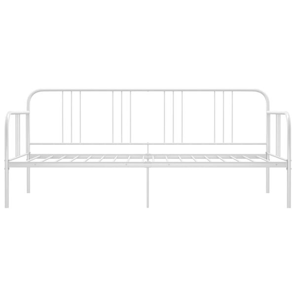 vidaXL Cadre de canapé-lit sans matelas blanc métal 90x200 cm