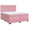 vidaXL Sommier &agrave; lattes de lit avec matelas Rose 200x200 cm Velours