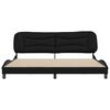 vidaXL Cadre de lit sans matelas Hvar noir 200x200 cm tissu