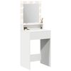 vidaXL Table de Toilette Blanc 50 x 41 x 135 cm Bois d'ing&eacute;nierie