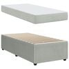 vidaXL Cadre de lit avec matelas Gris clair 100 x 200 cm tissu