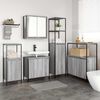 vidaXL Ensemble de mobilier de salle de bain 5 pcs Gris Sonoma et noir