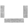 vidaXL Ensemble meuble TV 4 pcs Gris b&eacute;ton Bois d'ing&eacute;nierie