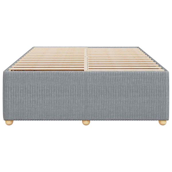 vidaXL Cadre de lit sans matelas gris clair 160x200 cm tissu