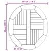 vidaXL Dessus de table Bois de teck solide Rond 2,5 cm 80 cm