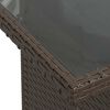 vidaXL Salon de jardin avec coussins 7pcs marron résine tressée acacia