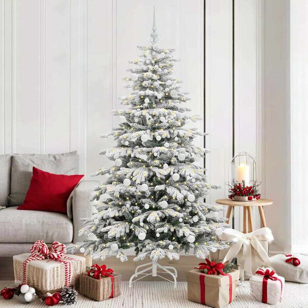 vidaXL Sapin de No&euml;l Artificiel &agrave; Branches Articul&eacute;es Blanc 180 cm