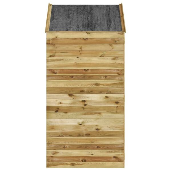 vidaXL Abri &agrave; outils avec porte 107x107x220 cm Bois de pin impr&eacute;gn&eacute;