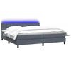 vidaXL Sommier &agrave; lattes de lit et matelas et LED gris fonc&eacute; 180x210cm velours