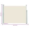 vidaXL Auvent latéral rétractable de patio 140x500 cm Crème