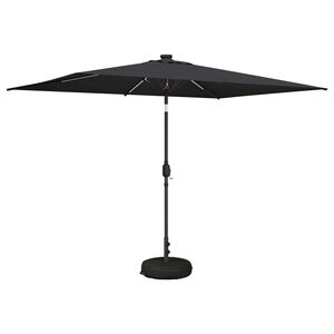 vidaXL Parasol de jardin avec lumi&egrave;res LED et base 200 x 300 cm