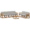 vidaXL Ensemble de canap&eacute;s d'ext&eacute;rieur 8 pcs Naturel et gris clair