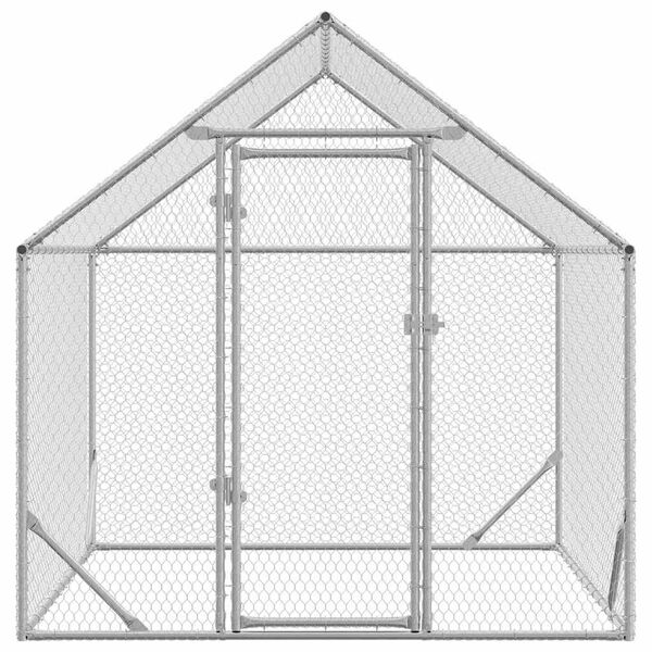 vidaXL Cage à poules Argent 200x170x177cm Acier galvanisé