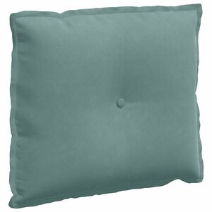 vidaXL Coussin de Dos Vert Mer 60 x 50 cm Tissu en velours c&ocirc;tel&eacute;