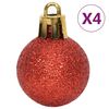 vidaXL Ensemble de boules de Noël 64 pcs Rouge et blanc
