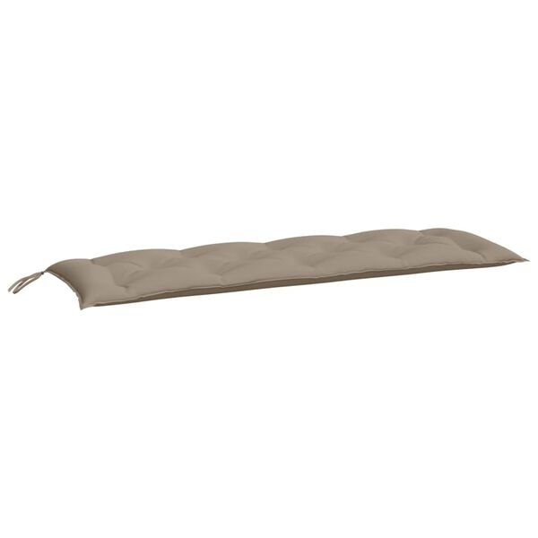vidaXL Coussins de banc jardin lot de 2 taupe 150x50x7 cm tissu Oxford