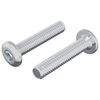 vidaXL Vis &agrave; T&ecirc;te Bloqu&eacute;e 2 pc Argent&eacute; M6 x 30 mm Acier