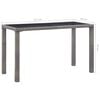vidaXL Table de jardin Anthracite 123x60x74 cm R&eacute;sine tress&eacute;e