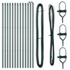 vidaXL Poteaux de clôture 13 pcs Vert Ø32mm 190 cm Acier galvanisé