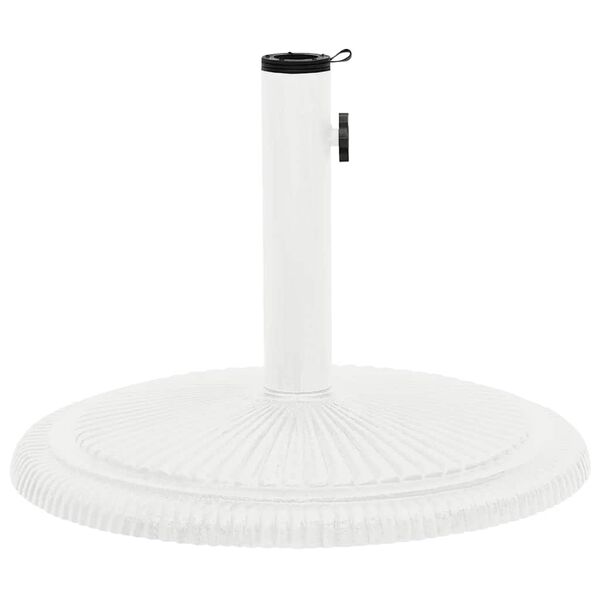 vidaXL Socle de parasol Blanc 45x45x30 cm Fonte