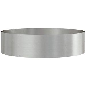 vidaXL Anneau de jardini&egrave;re Argent&eacute; 80 x 80 x 20 cm Acier inoxydable