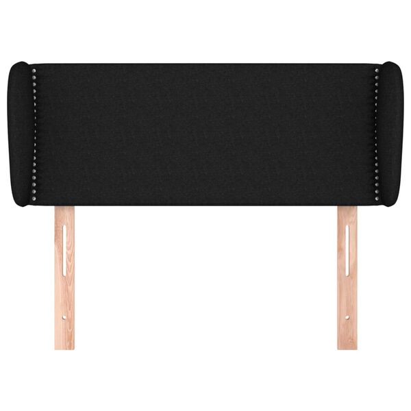 vidaXL T&ecirc;te de lit avec oreilles Noir 83x23x78/88 cm Tissu