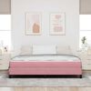 vidaXL Lit &agrave; ressorts avec matelas Rose 180 x 220 cm tissu
