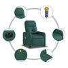 vidaXL Fauteuil de massage inclinable &eacute;lectrique Vert fonc&eacute; Tissu