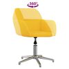 vidaXL Chaise pivotante de bureau Jaune clair Tissu