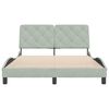vidaXL Cadre de lit sans matelas gris clair 140x190 cm velours