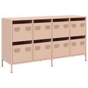 vidaXL Buffet rose 135x39x73,5 cm acier lamin&eacute; &agrave; froid