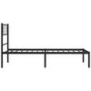 vidaXL Cadre de lit m&eacute;tal sans matelas avec t&ecirc;te de lit noir 90x200 cm