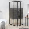 vidaXL Cabine de douche &agrave; rayures ESG 90x70x180 cm Noir