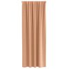 vidaXL Rideaux occultants avec anneaux 2 pcs Marron Clair 225 x 140 cm