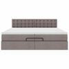 VidaXL Cadre de lit ottoman avec matelas taupe 200x200cm tissu