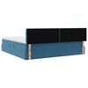 vidaXL Lit de Rangement avec matelas Bleu fonc&eacute; 200 x 200 cm Velours