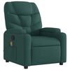 vidaXL Fauteuil de massage inclinable Vert fonc&eacute; Tissu