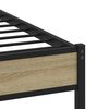 vidaXL Cadre de lit en m&eacute;tal sans matelas ch&ecirc;ne sonoma 150x200 cm