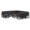vidaXL Ensemble de canap&eacute; de jardin 13 pcs Noir et Gris fonc&eacute;