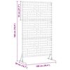 vidaXL &Eacute;cran de confidentialit&eacute; Blanc 100 x 50 x 180 cm Acier