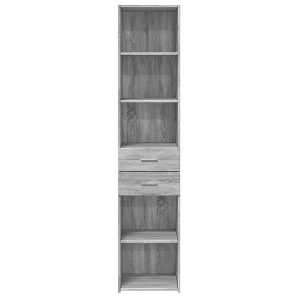 vidaXL Buffet haut sonoma gris 40x42,5x185 cm bois d'ing&eacute;nierie