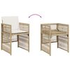 vidaXL Ensemble &agrave; manger de jardin avec coussins 5pcs Beige poly rotin